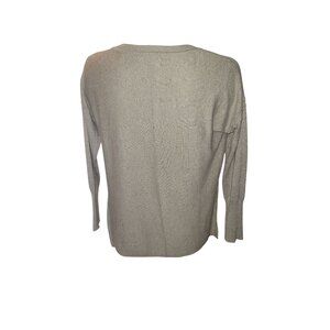 FREE‎ PEOPLE Womens Medium Knit Sweater Beige Long Sleeve Cotton Blend Casual